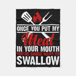 Dirty Adult Fleisch in Ihrem Mund Funny Fleisch Gr Fleecedecke