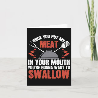 Dirty Adult Geschenke Fleisch in Ihrer Mund Grille Karte