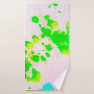 Dirty Art Graffiti. Abstraktes Dekor Sunny Ikat Badehandtuch
