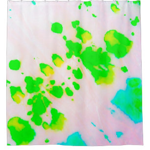 Dirty Art Graffiti. Abstraktes Dekor Sunny Ikat Duschvorhang