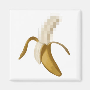 Dirty Censored Peeled Banana Magnet