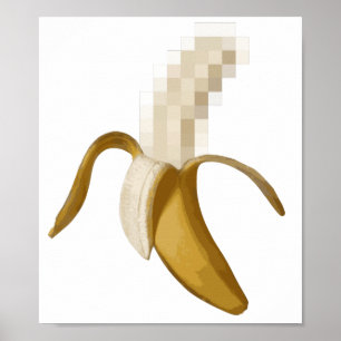 Dirty Censored Peeled Banana Poster