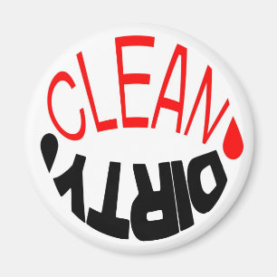 DIRTY-CLEAN-Geschirrspüler Magnet