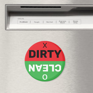 Dirty Clean Red Green Disshwasher Indikator Circle Magnet