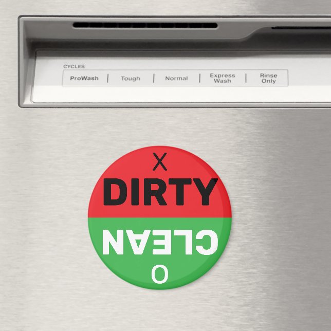 Dirty Clean Red Green Disshwasher Indikator Circle Magnet (In Situ (Geschirrspüler))