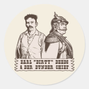 Dirty Deeds & Der Dunder Chief Runder Aufkleber