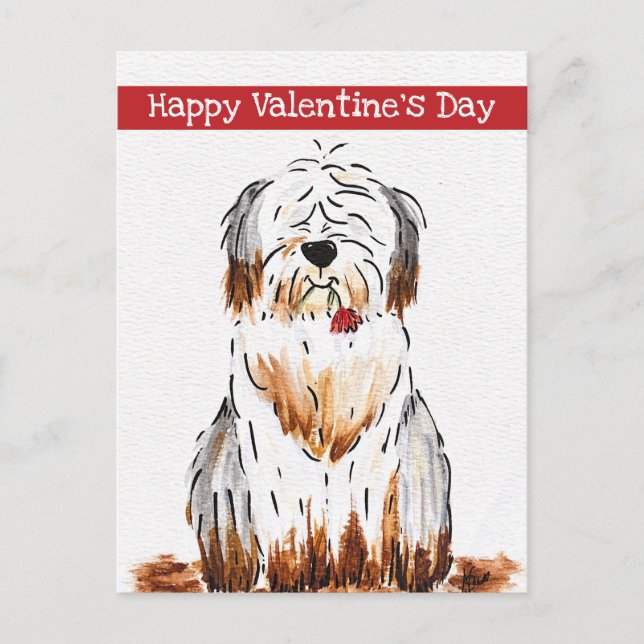 Dirty Dog Valentine's Card Postkarte (Vorderseite)
