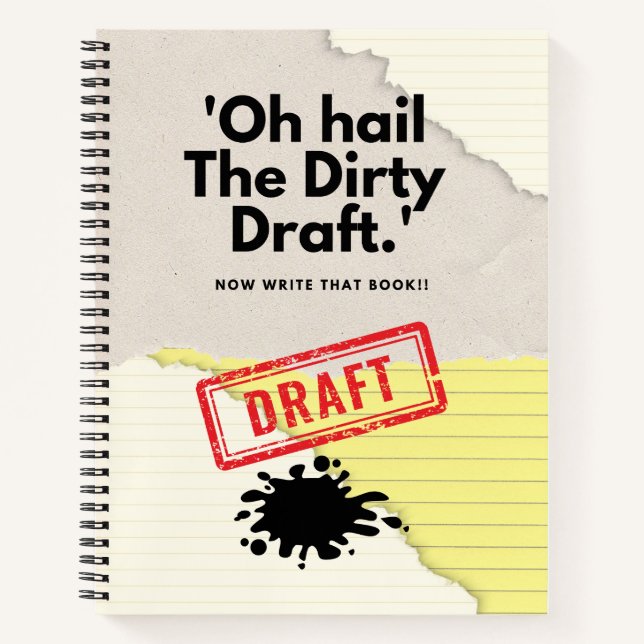 Dirty Draft Chronicles: Notebook-Spaß für Schrifts Notizbuch (Vorderseite)