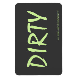 Dirty - Dunkelgrau mit Website-Adresse 4x6 Magnet