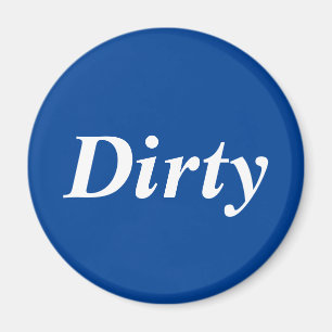Dirty-Geschirrspüler-blauer Magnet