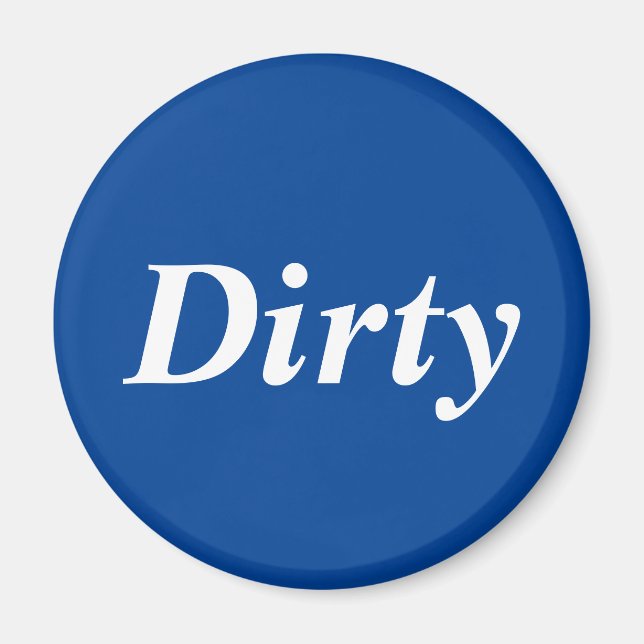 Dirty-Geschirrspüler-blauer Magnet (Vorne)
