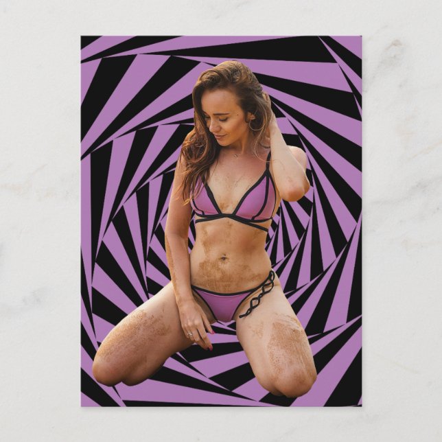 Dirty girl Bikini Postkarte (Vorderseite)