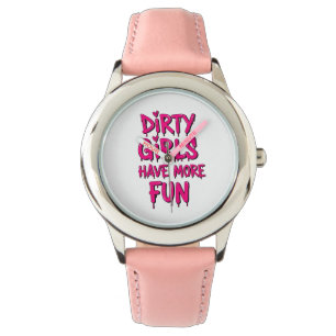 Dirty Girls haben mehr Spaß beim Mudder Mudding Gi Armbanduhr