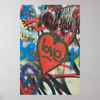 Dirty Liebe Herz der Stadt Graffiti Poster