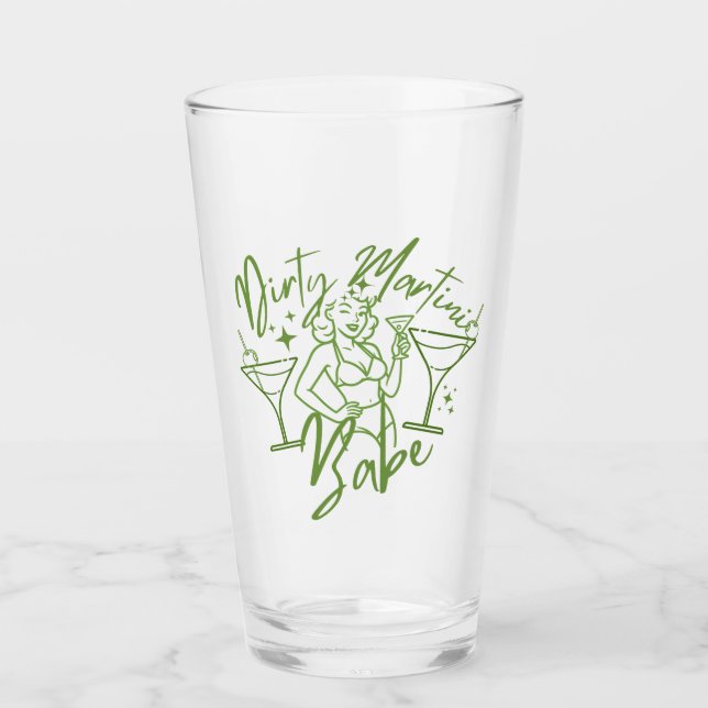 Dirty Martini Babe Glas (Vorderseite)