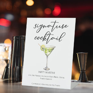 Dirty Martini Chic Single Signature Cocktail Sockelschild