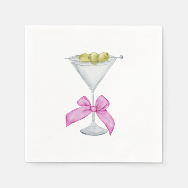 Dirty Martini Cocktail Napkins Serviette (Vorderseite)
