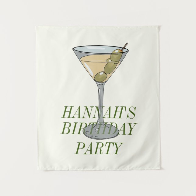 Dirty Martini Einladung Wandteppich (Vorderseite)