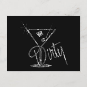 Dirty Martini - Grau Postkarte