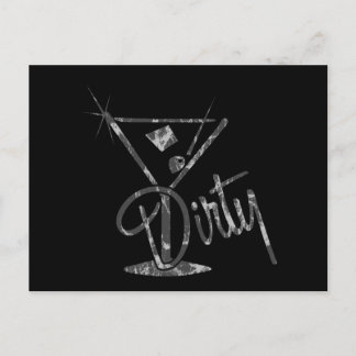 Dirty Martini - Grau Postkarte