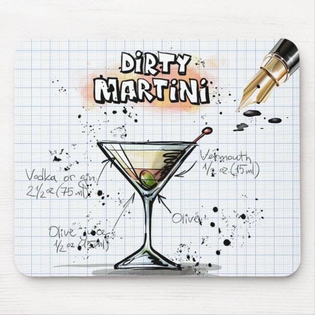 Dirty Martini Mousepad (Vorne)