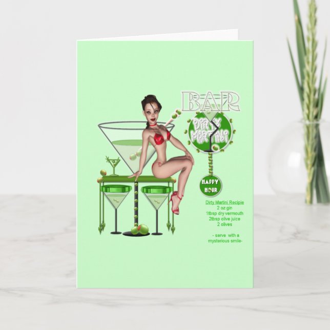 Dirty Martini - Note Card Karte (Vorderseite)