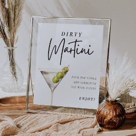 Dirty Martini Signature Drink Poster