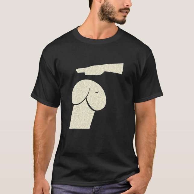 Dirty Mind Dog - Funny Adult Humor Mens Damen T-Shirt (Vorderseite)
