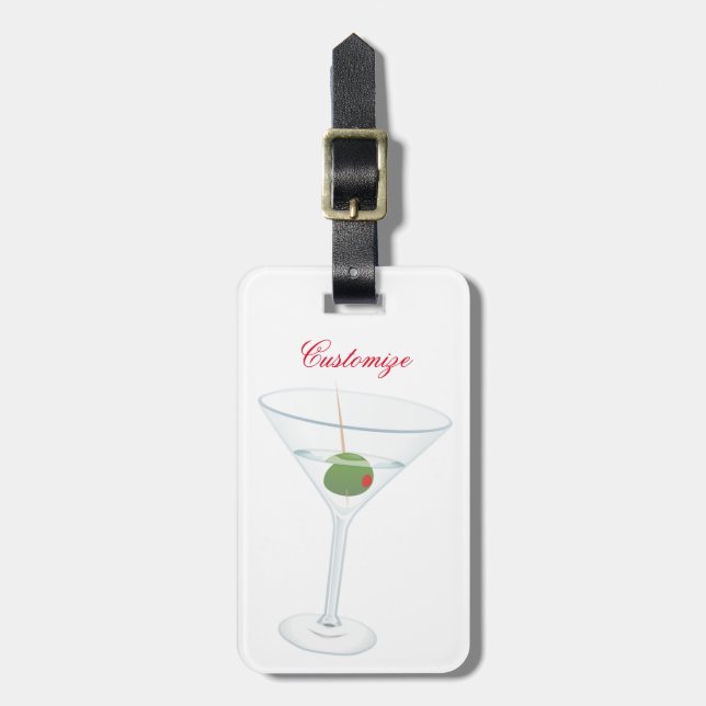Dirty Olive Martini Thunder_Cove Gepäckanhänger (Vorderseite vertikal)