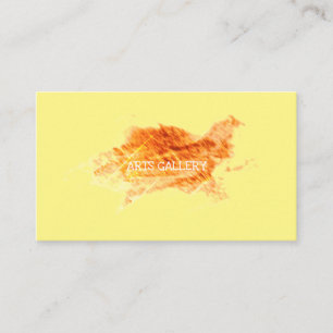 Dirty Orange Grunge Brushstroke Textured Art Visitenkarte