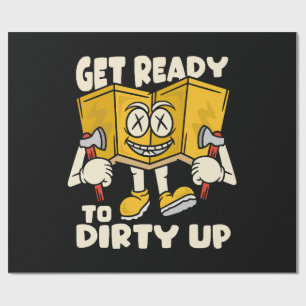 Dirty Outdoor - Camping witzig Geschenkpapier