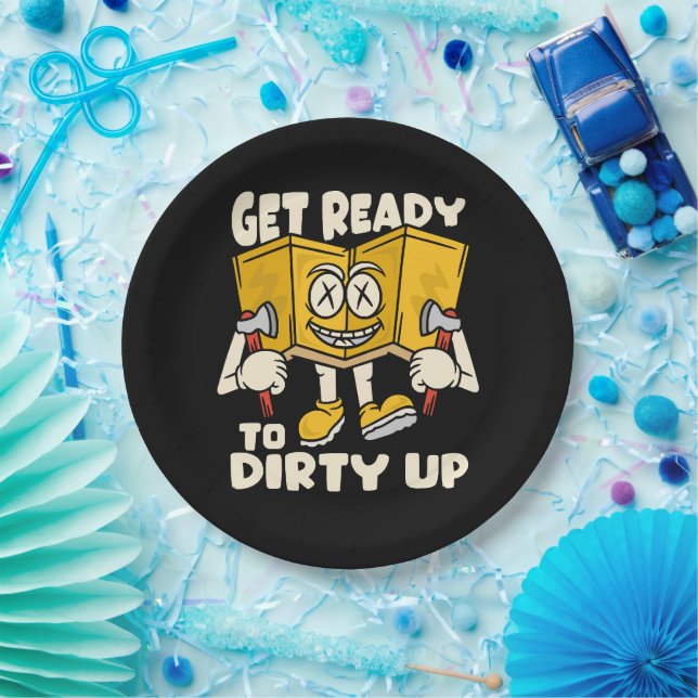 Dirty Outdoor - Camping witzig Pappteller (Party)