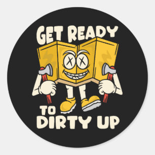 Dirty Outdoor - Camping witzig Runder Aufkleber