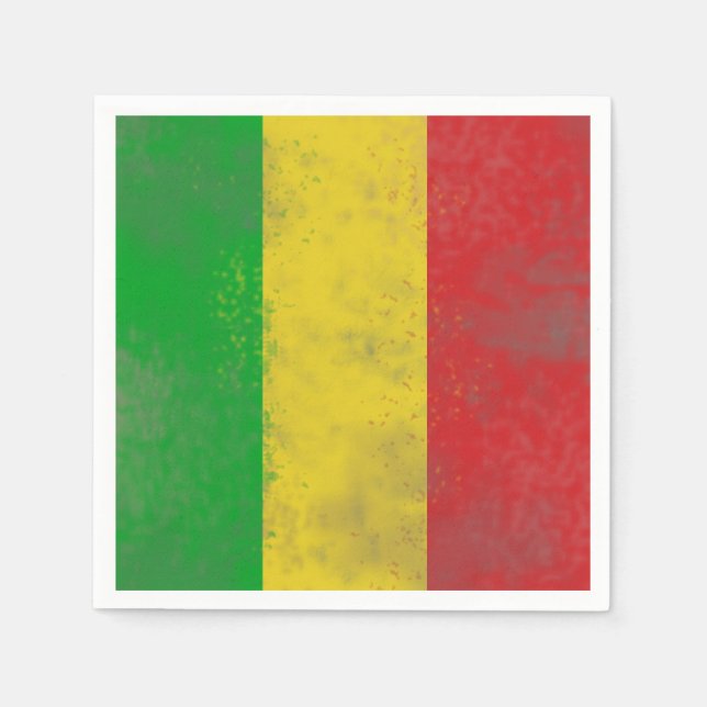 Dirty Rasta Stripes Serviette (Vorderseite)
