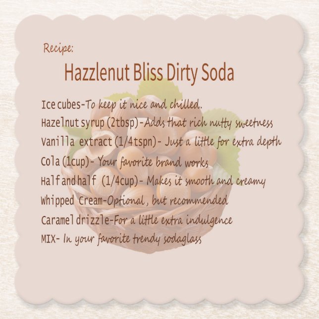 Dirty Soda Hazelnut Bliss Untersetzer (Vorderseite)