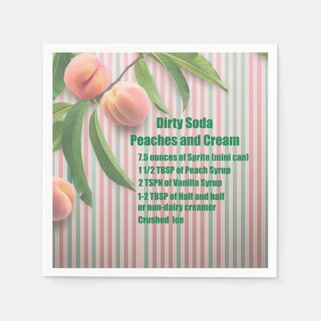 Dirty Soda Peach Napkin Serviette (Vorderseite)