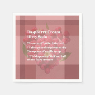 Dirty Soda Raspberry Napkin Serviette