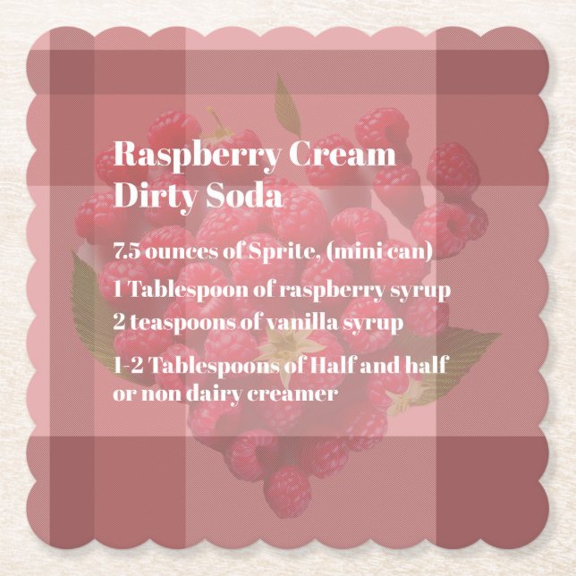 Dirty Soda Raspberry Untersetzer (Vorderseite)