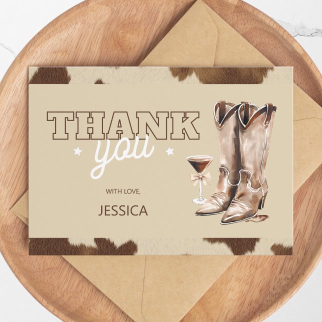 Dirty Thirty Country Western Rustic 30th Birthday Dankeskarte (Dirty Thirty Country Western Rustic 30th Birthday Thank You Card)