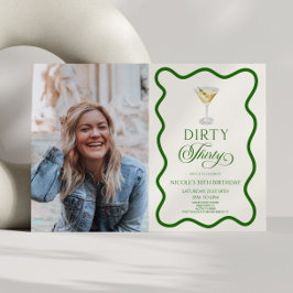 Dirty Thirty Dirty Martini 30. Geburtstag Party Einladung