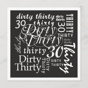 Dirty Thirty Einladung