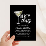 Dirty Thirty Martini 30. Geburtstag Einladung<br><div class="desc">Mach dich bereit zum Party! Dieses Design von Dirty Thirty Martini ist perfekt,  um Ihr 30. zu feiern!</div>