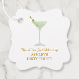 Dirty Thirty Martini Cocktail, 30. Geburtstag Part Geschenkanhänger