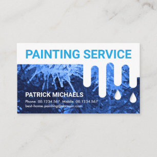 Dirty Wall Dripping Nass Paint Painting Service Visitenkarte