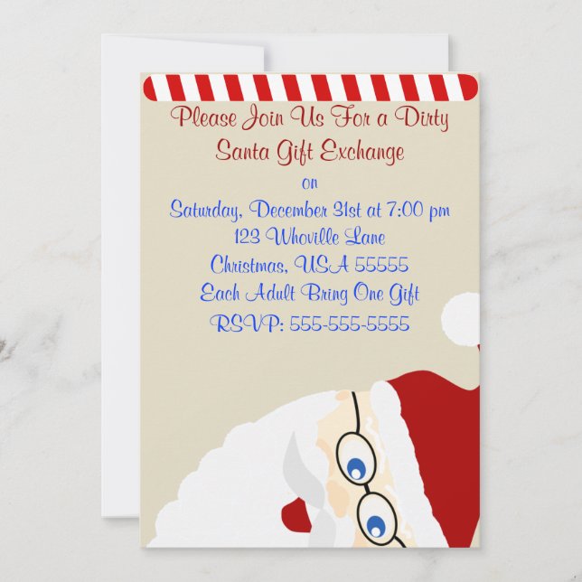 Dirty Weihnachts-Einladung Einladung (Vorderseite)