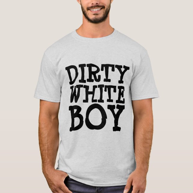 DIRTY WHITE BOY VINTAG 80er T - SHIRT (Vorderseite)