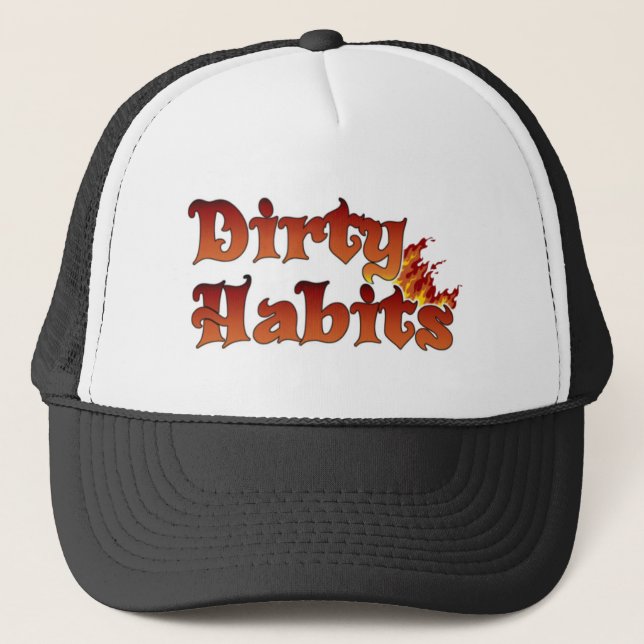 DirtyHabits Flame Trucker Hat Truckerkappe (Vorderseite)