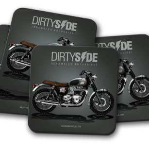 Dirtyside Motorrad-Untersetzer   Motorrad-Unterset Getränkeuntersetzer