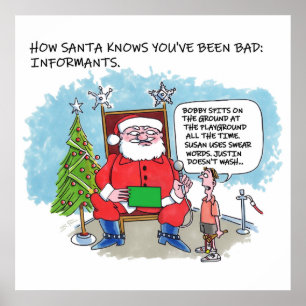 Dis à Père Noël matte poster