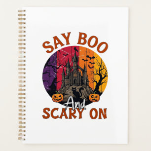 Dis Boo Halloween effrayant Maison hantée Chat noi